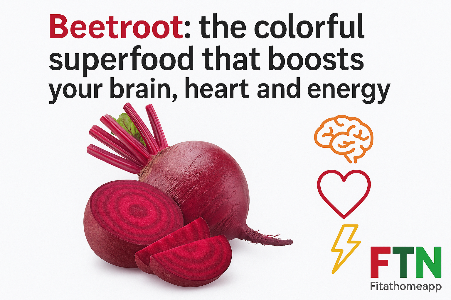 Sliced beetroot on a wooden board, showcasing its rich color and role in enhancing blood flow, cognitive function, and athletic energy levels.