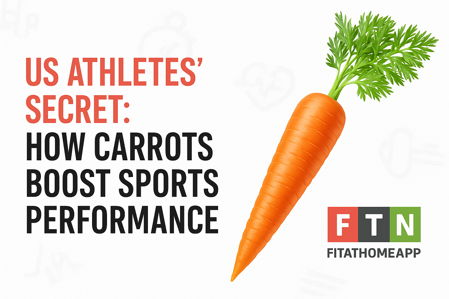 An American athlete eating carrots as part of a training diet to enhance endurance and physical performance.